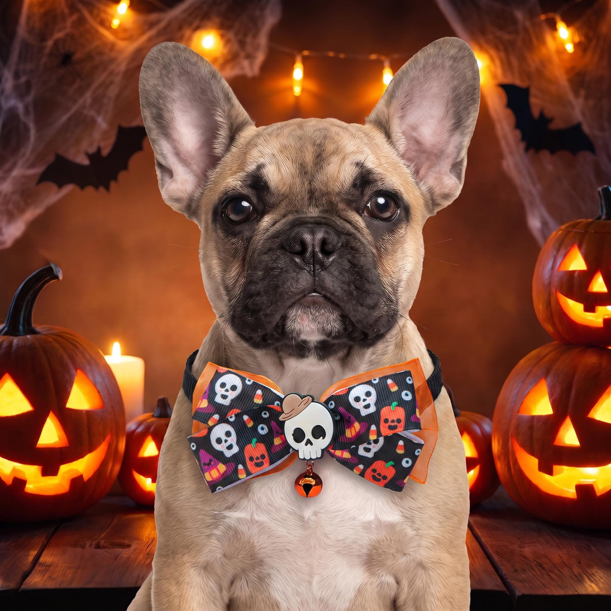 Halloween Dog Bow Tie Collar