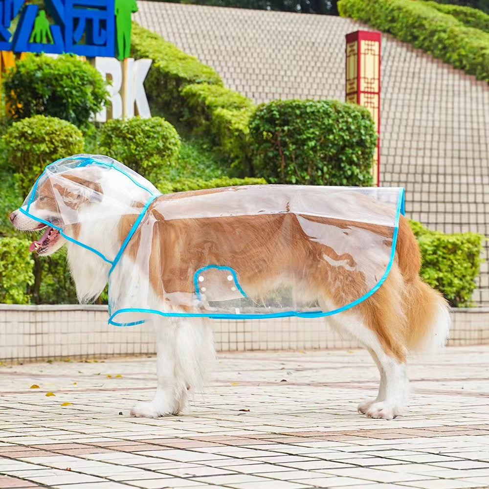 Transparent Edged Pet Raincoat