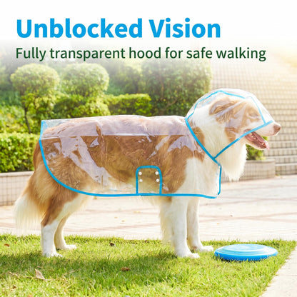 Transparent Edged Pet Raincoat, Must-Have for Dog Walking