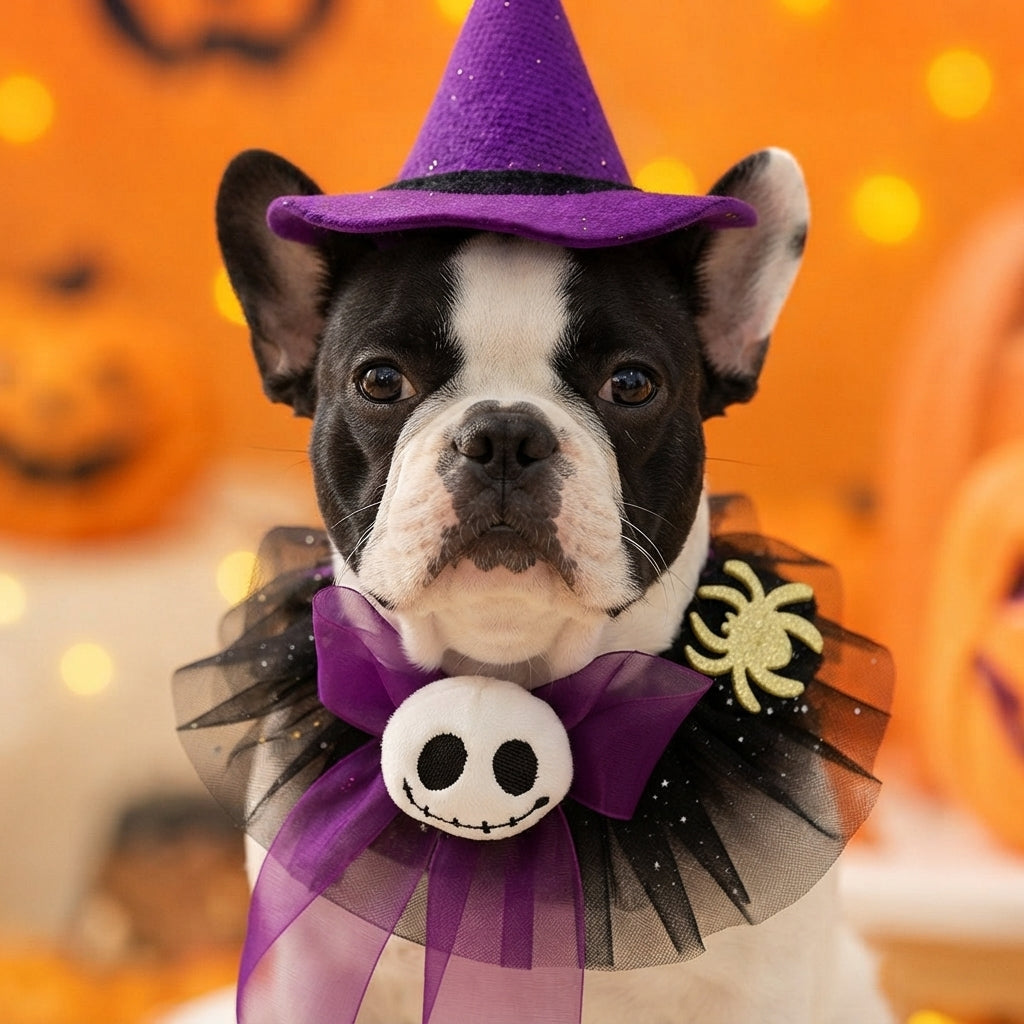 Halloween Pet Mesh Tutu Collar