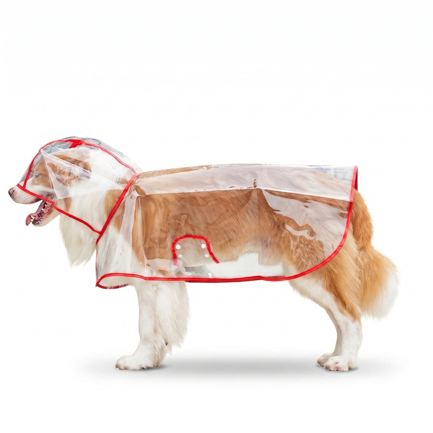 Transparent Edged Pet Raincoat, Must-Have for Dog Walking