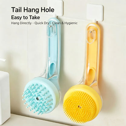 2-in-1 Pet Bath Brush & Shampoo Dispenser