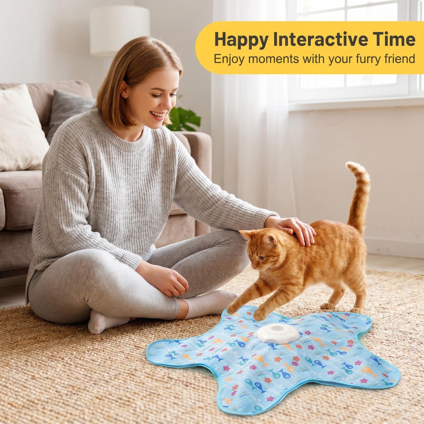 Auto Recharge Star Feather Pet Toy