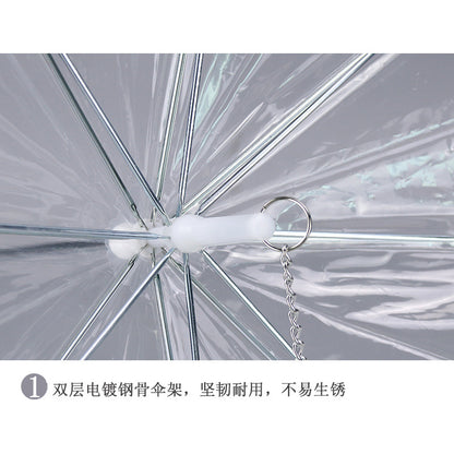Transparent Dog Umbrella with Leash Hook
