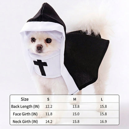 Halloween Nun Dog Costume