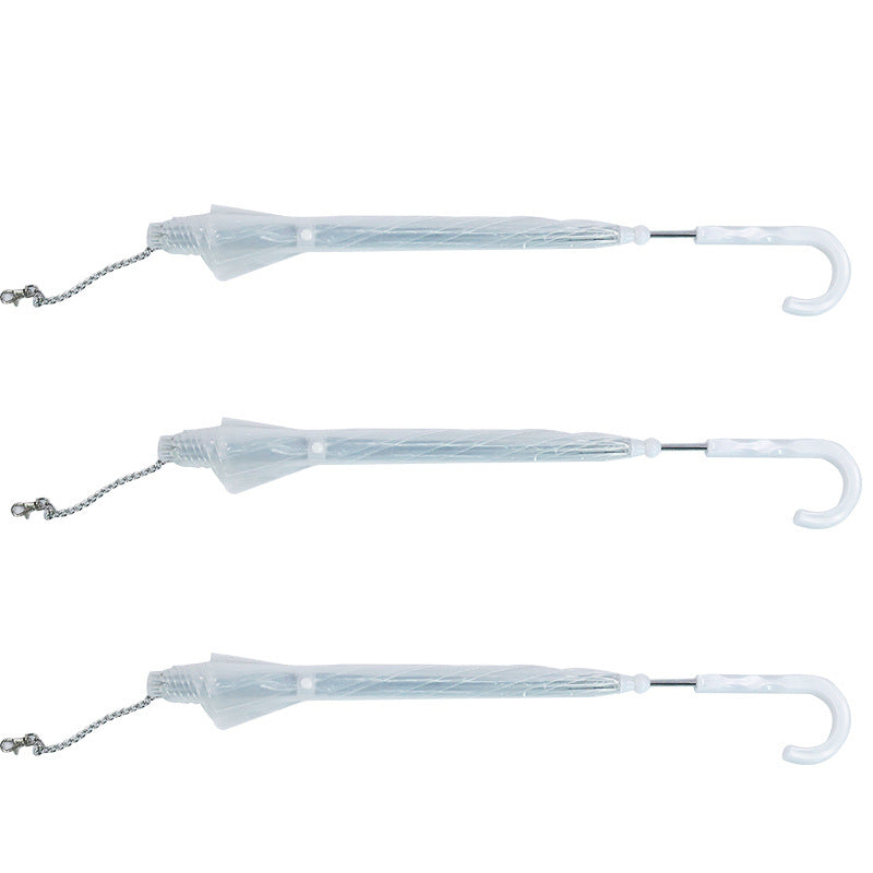 Transparent Dog Umbrella with Leash Hook