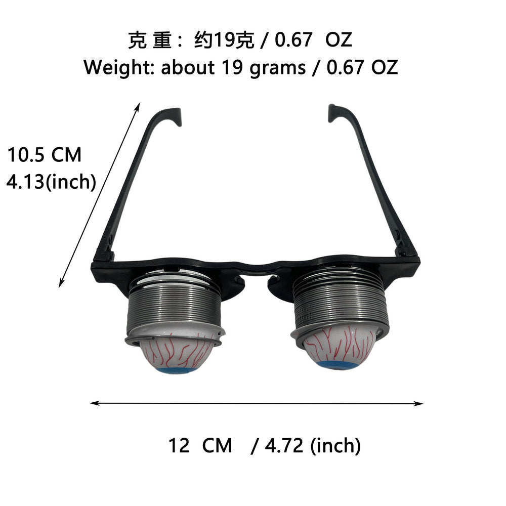 Halloween Dropping Spring Eyeball Glasses