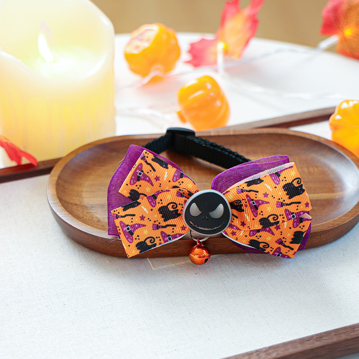 Halloween Dog Bow Tie Collar