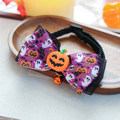 Halloween Dog Bow Tie Collar