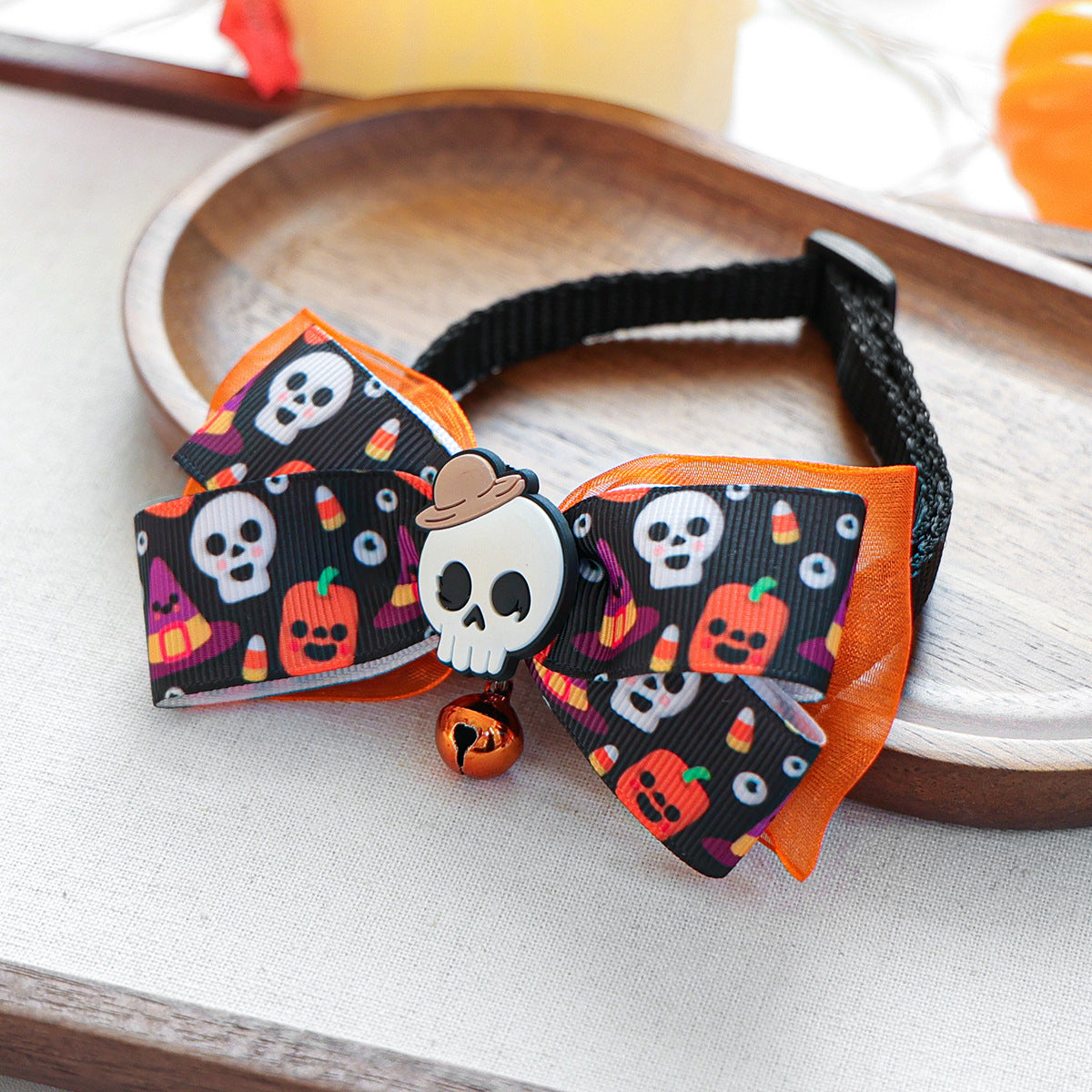 Halloween Dog Bow Tie Collar