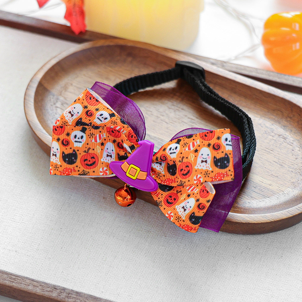 Halloween Dog Bow Tie Collar