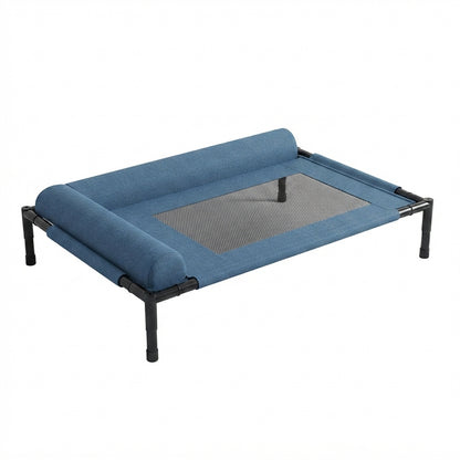 Vertical Stripe Fabric Tech Fabric Elevated Dog Cot Bed