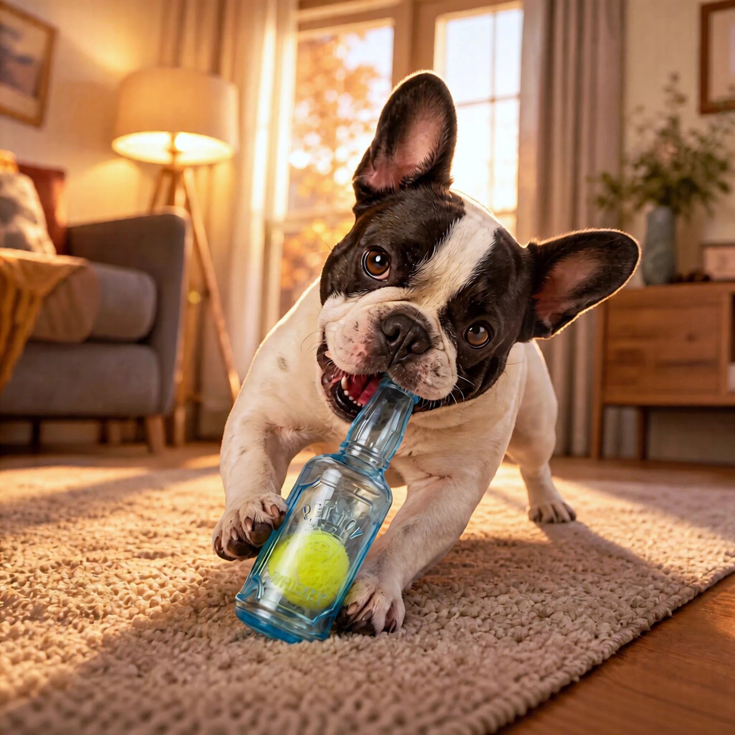 Whiskey Bottle Squeaky Dog Toy
