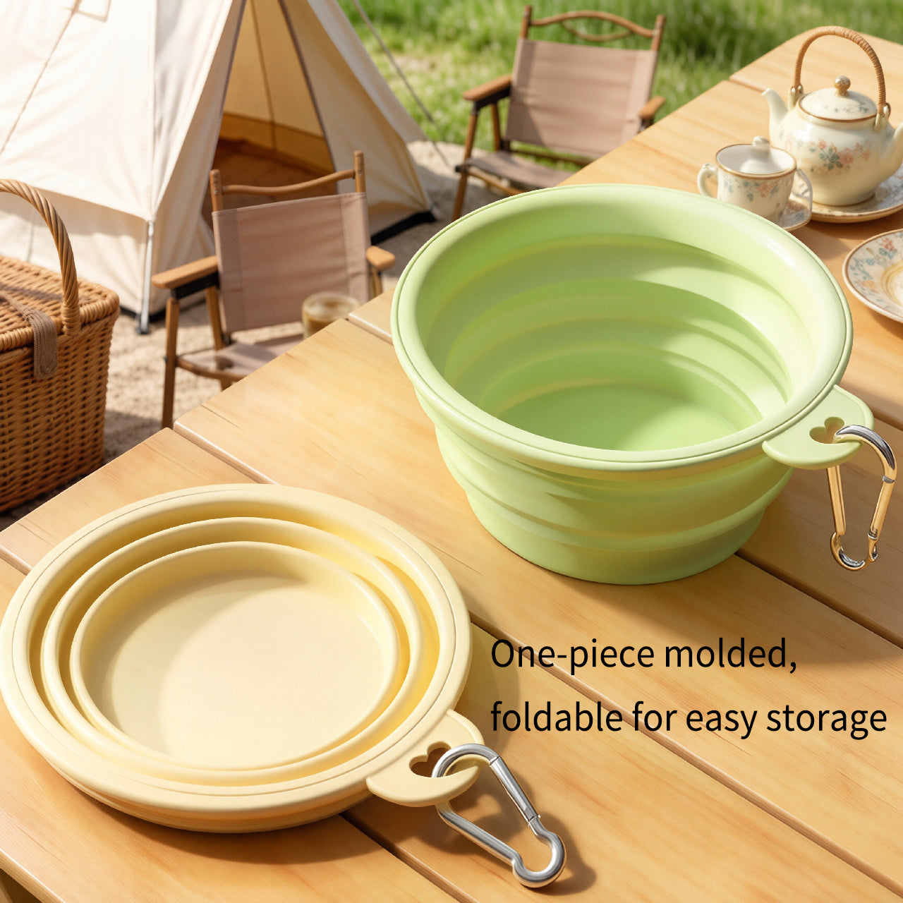 Macaron Collapsible Silicone Pet Bowl