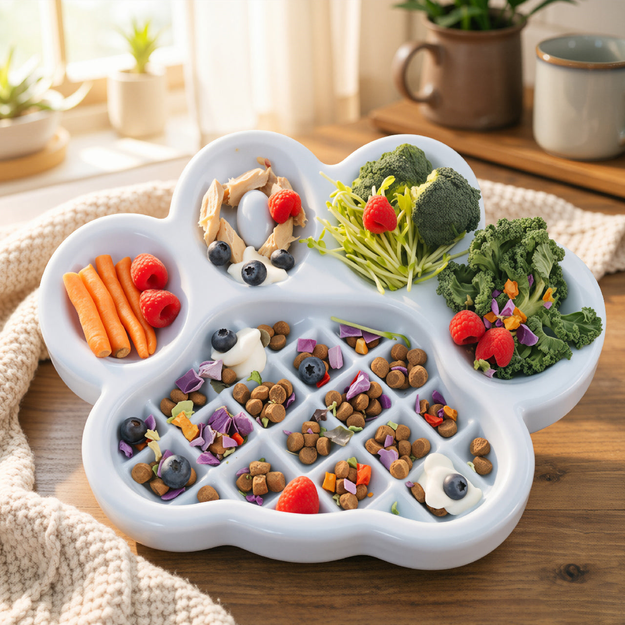 Paw-Shaped Slow Feeder & Lick Bowl