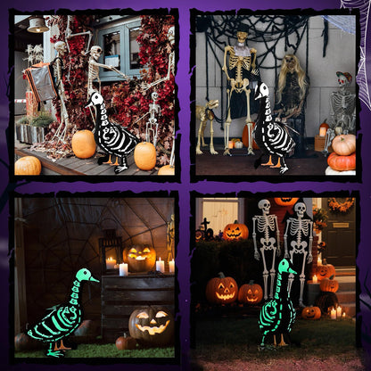 Halloween Glow in the Dark Skeleton Porch Goose Outfit