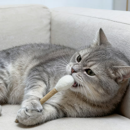 Cotton-Swab Shaped Pet Teaser Wand