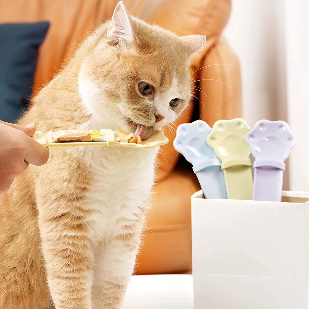 Pet Treat Squeeze Feeder with Spoon