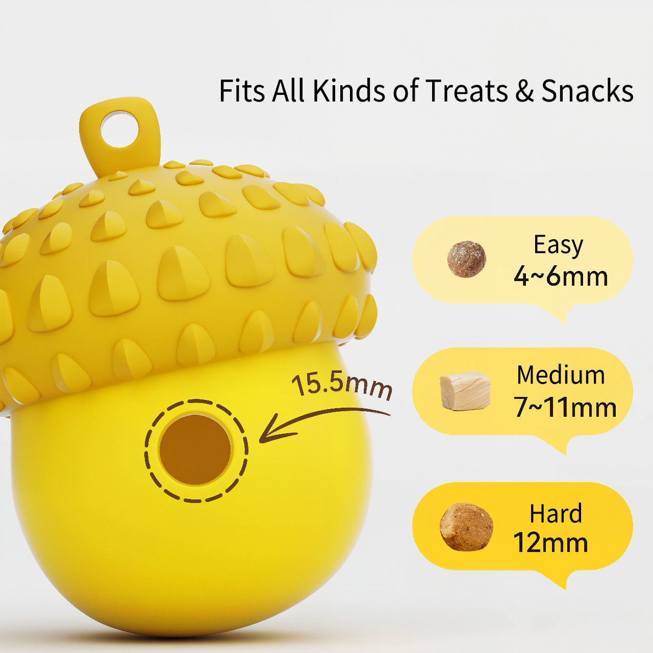 Acorn-Shaped IQ Treat Snuffle Ball