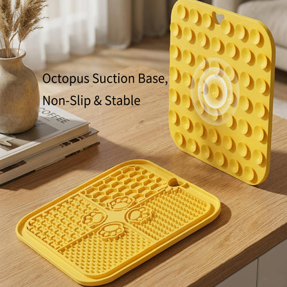 Square 4-Section Lick Mat for Dogs & Cats