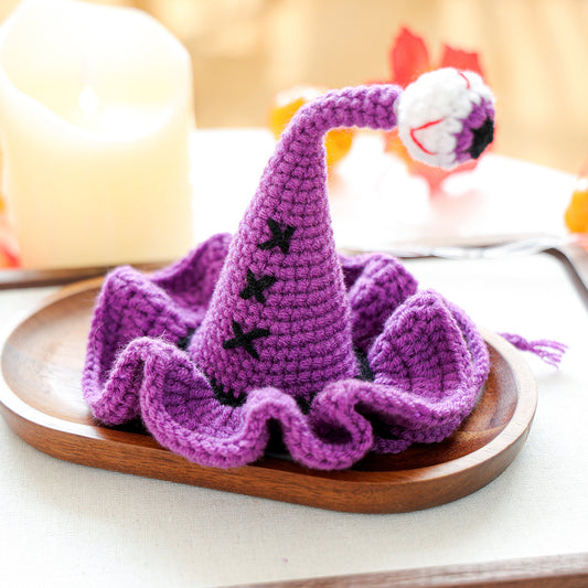 Halloween Hand Knit Pet Witch Hat