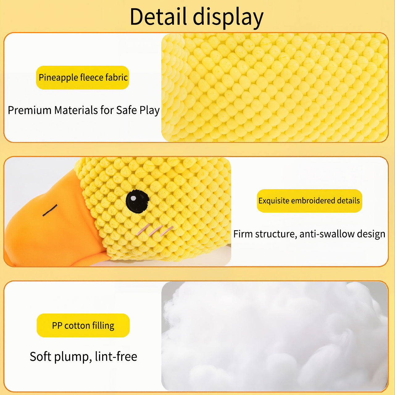 Funny Yellow Duck Squeaky Toy