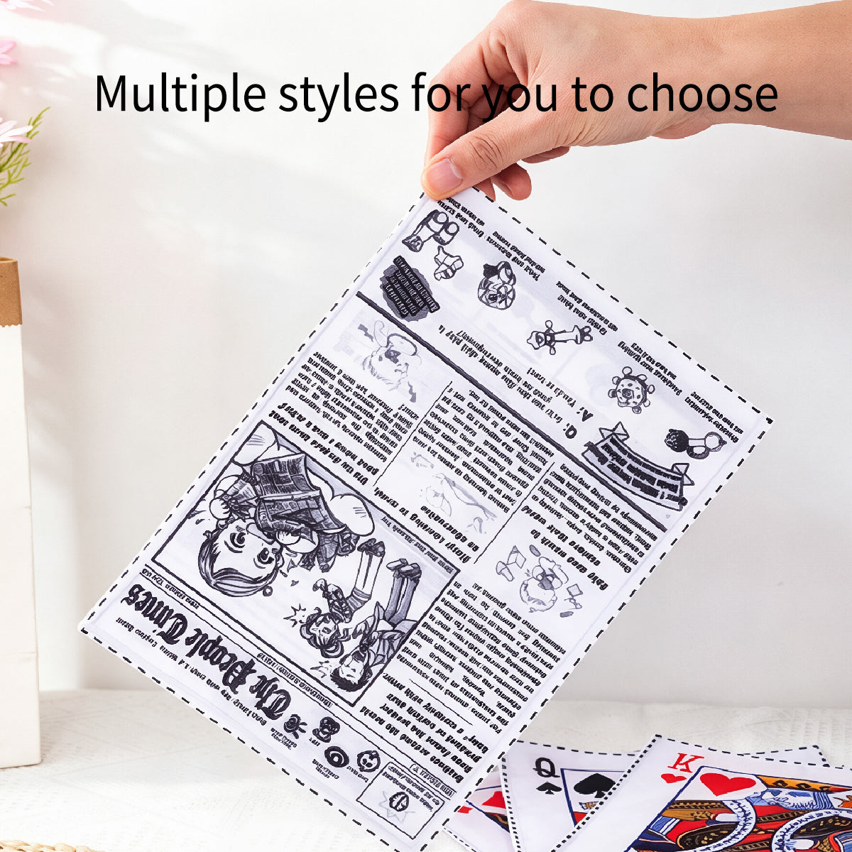 Funny Newspaper & Poker Squeaky Toys