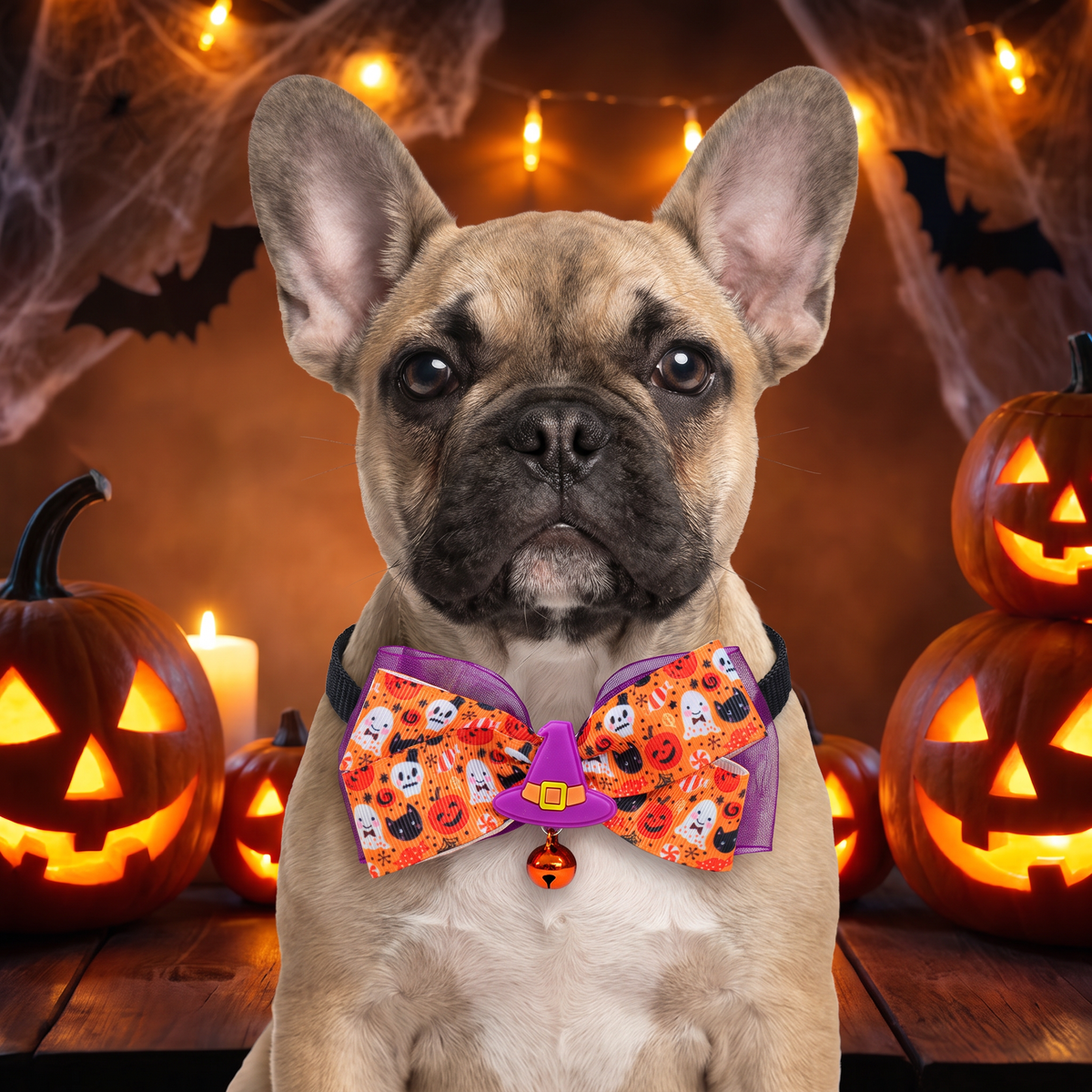 Halloween Dog Bow Tie Collar
