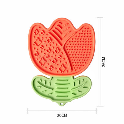Calming Tulip Slow Feeder Lick Pad