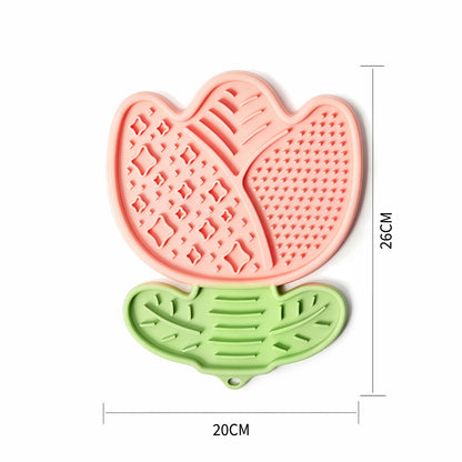 Calming Tulip Slow Feeder Lick Pad