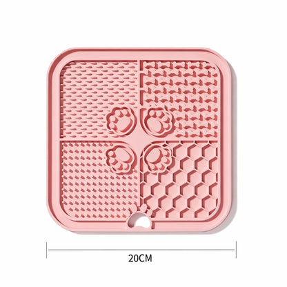 Square 4-Section Lick Mat for Dogs & Cats