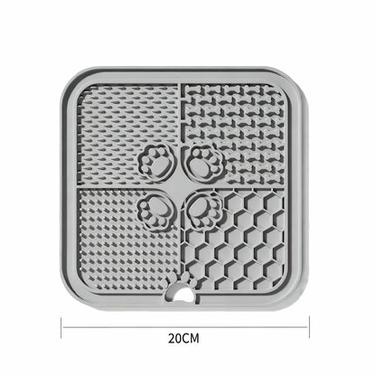 Square 4-Section Lick Mat for Dogs & Cats
