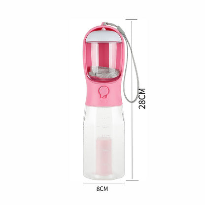 3-in-1 Pet Water Bottle & Feeder