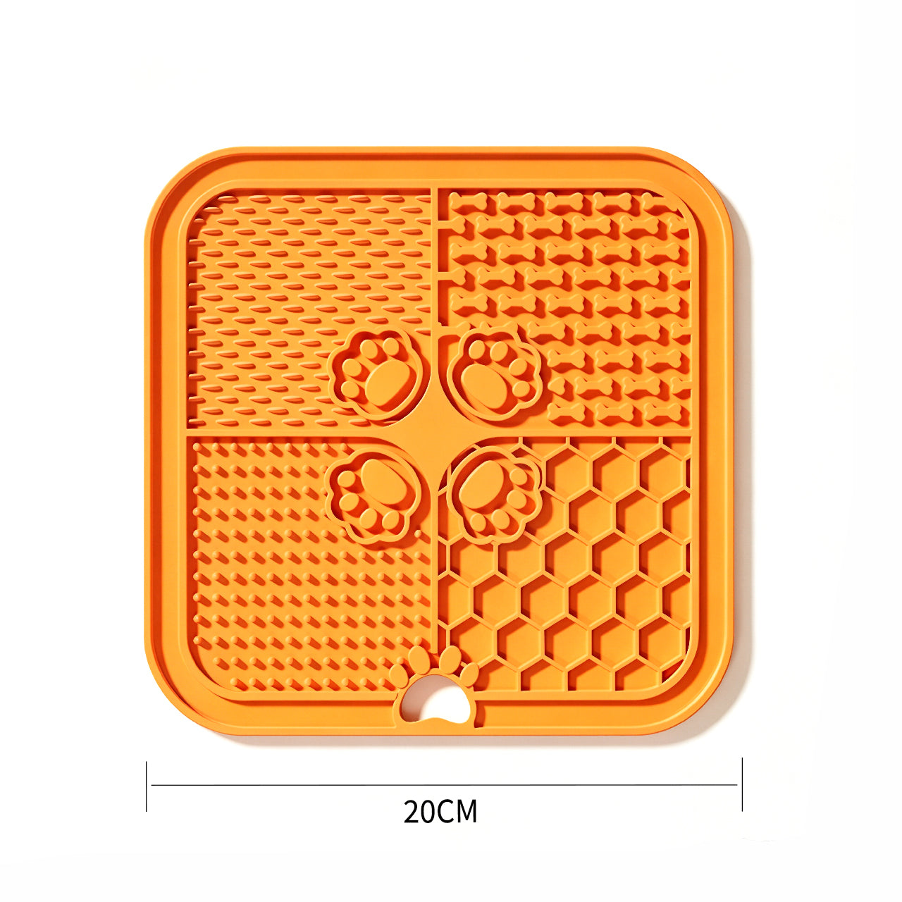 Square 4-Section Lick Mat for Dogs & Cats