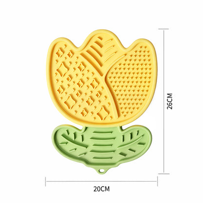 Calming Tulip Slow Feeder Lick Pad