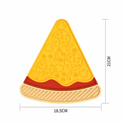 Pizza Puzzle Silicone Suction Lick Pad