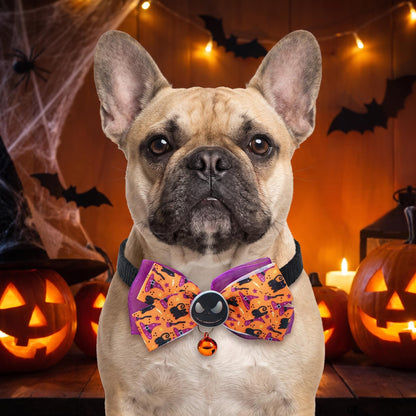 Halloween Dog Bow Tie Collar