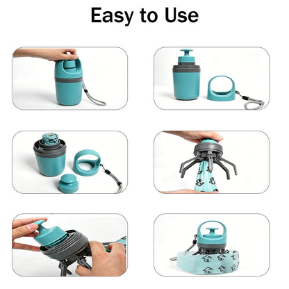 Portable 6-Claw Dog Pooper Scooper with Waste Bags for Outdoor Walks