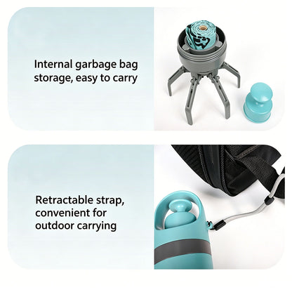 Portable 6-Claw Dog Pooper Scooper with Waste Bags for Outdoor Walks