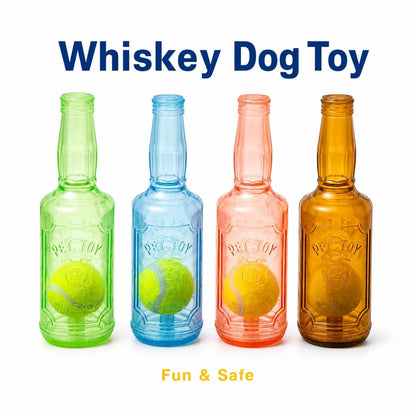 Whiskey Bottle Squeaky Dog Toy