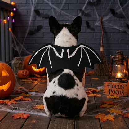 Black Bat Wings with Bone Line Detail