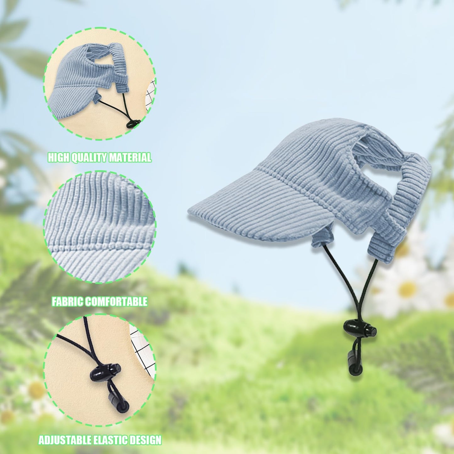 Adjustable Pet Sun Hat for Dogs & Cats