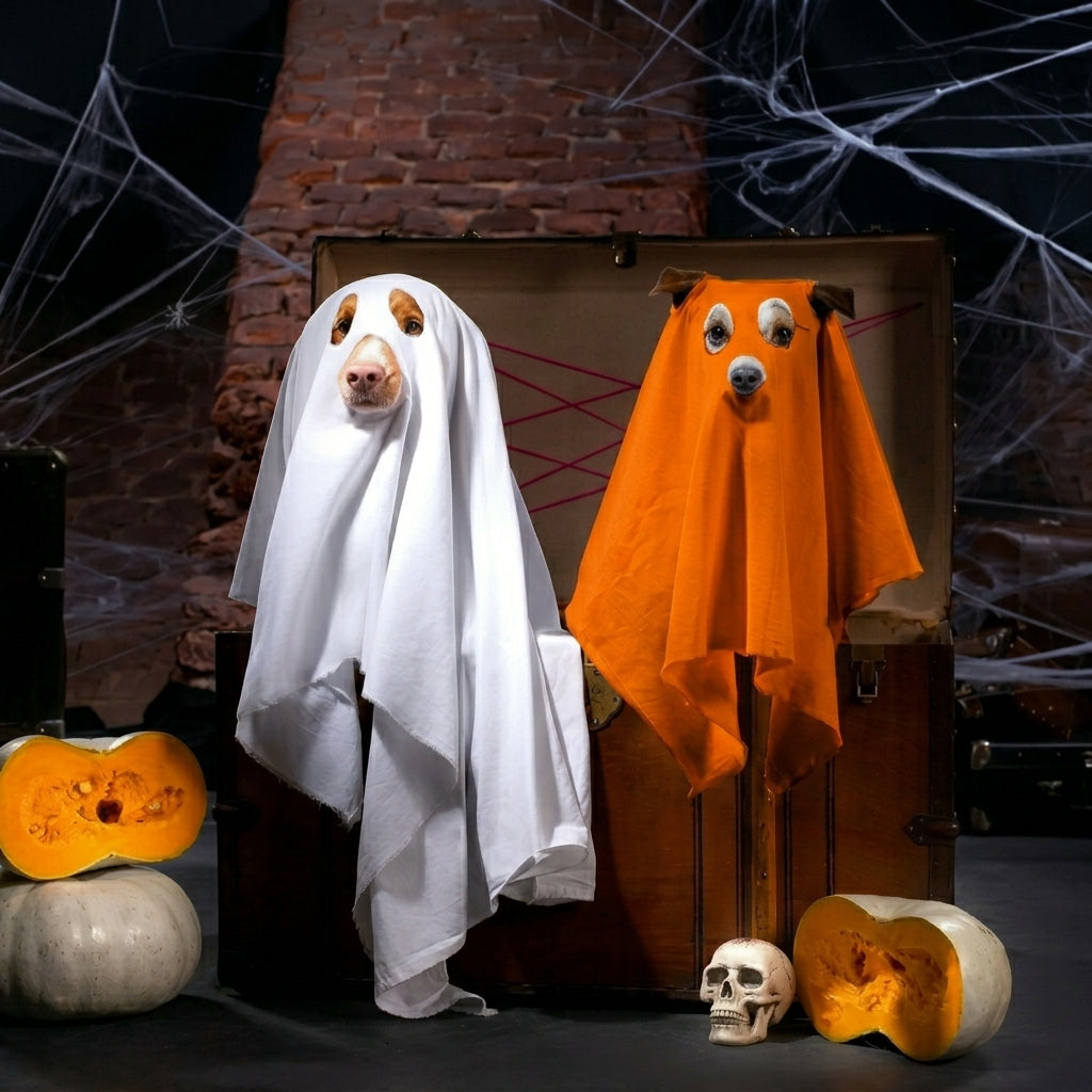 Halloween Dog Ghost Costume Sheet