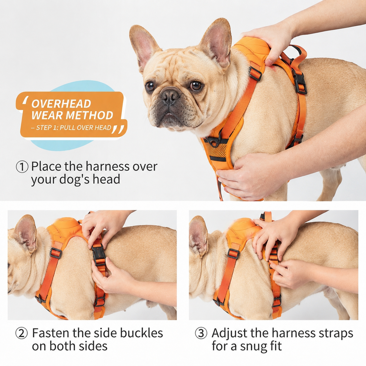 Retractable Dog Leash with No-Pull Harness Set