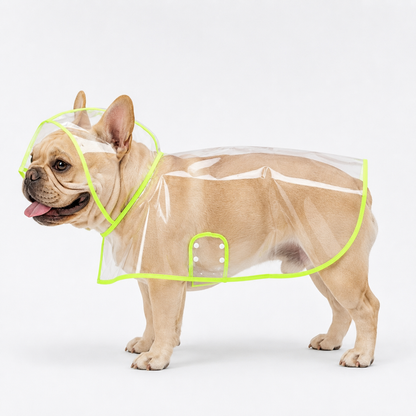 Transparent Edged Pet Raincoat