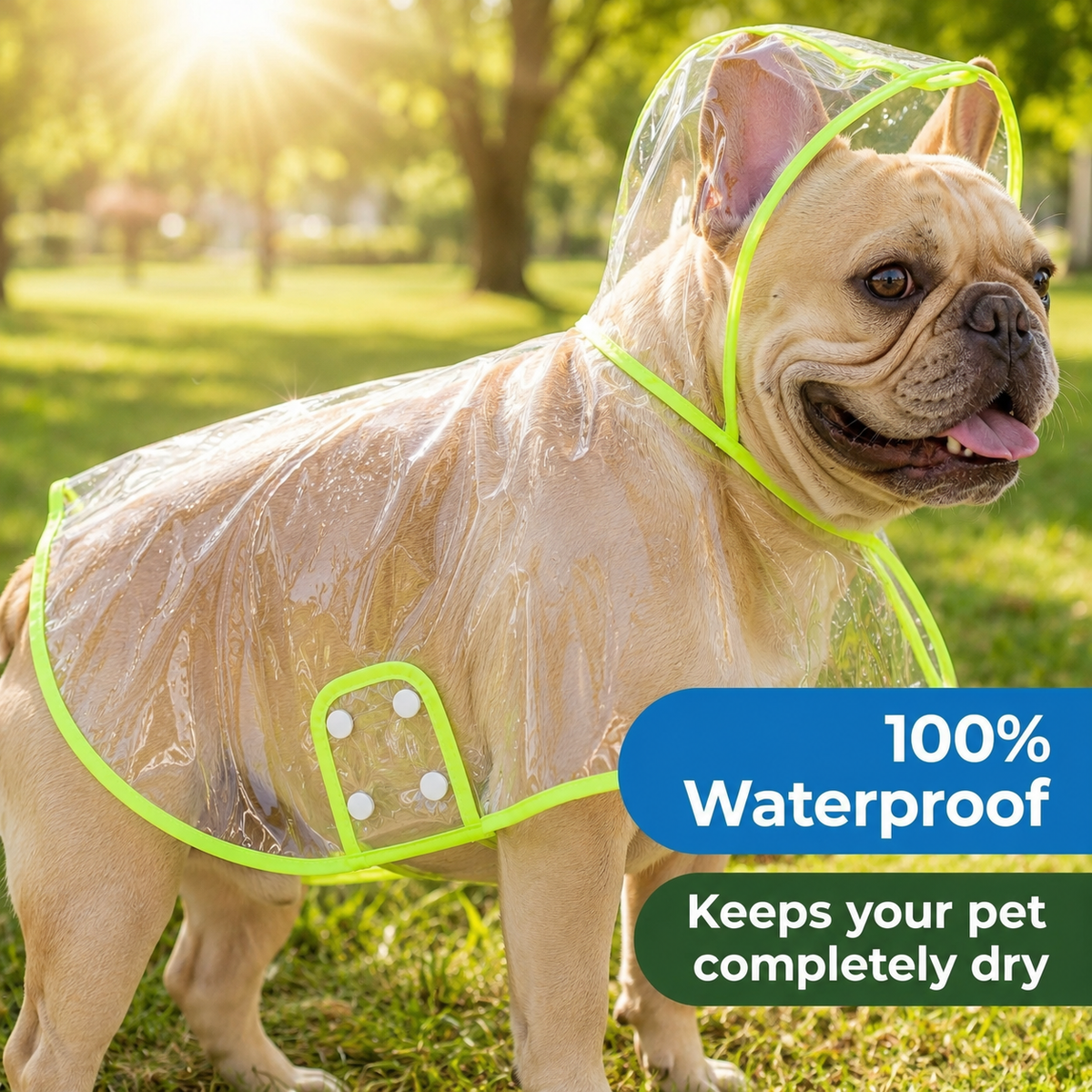 Transparent Edged Pet Raincoat