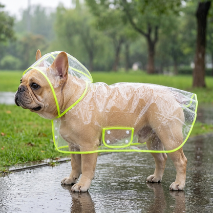 Transparent Edged Pet Raincoat