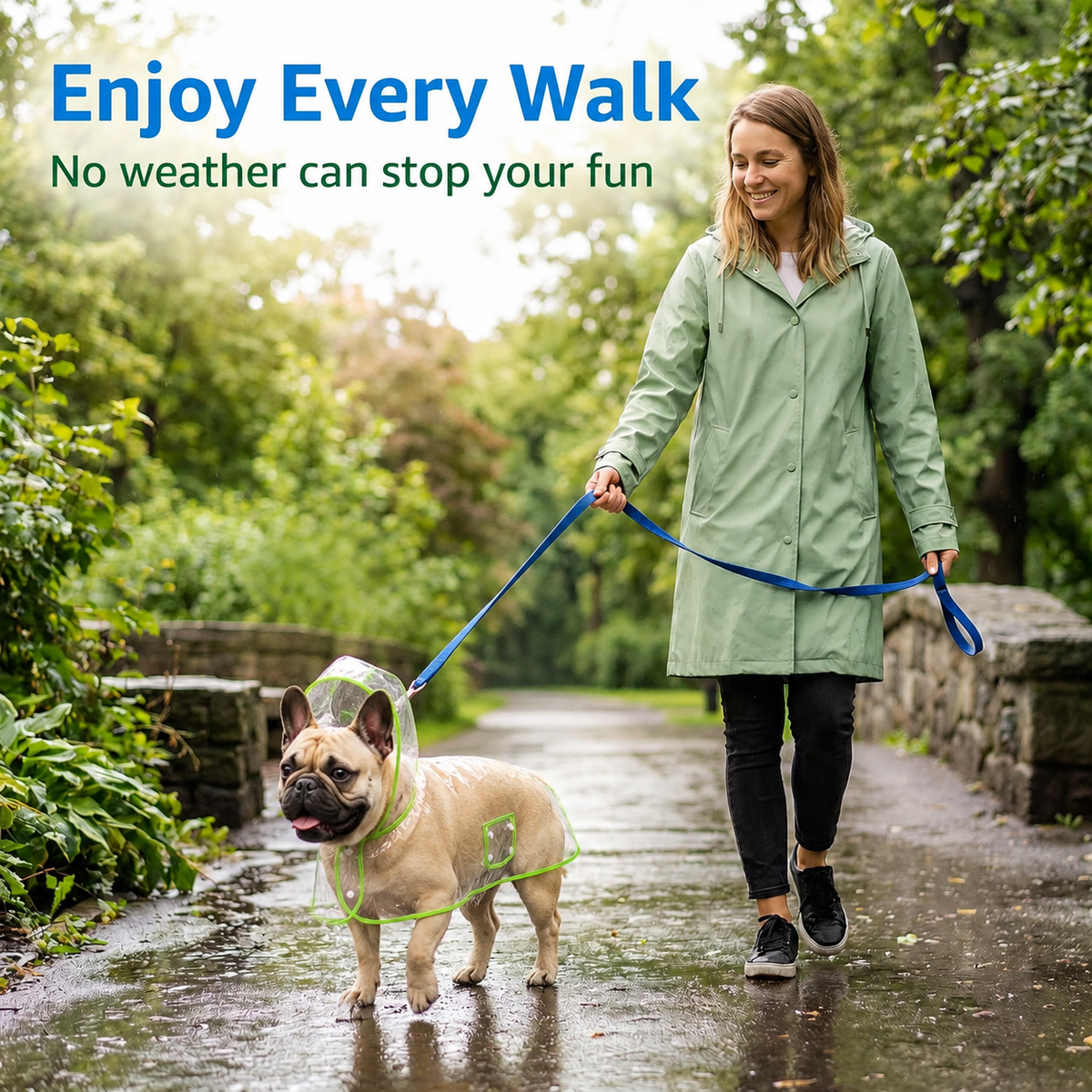 Transparent Edged Pet Raincoat