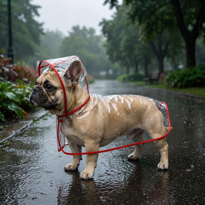 Transparent Edged Pet Raincoat