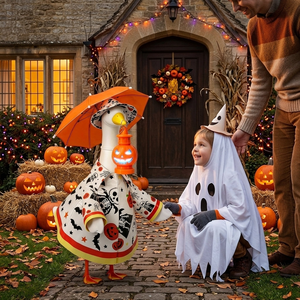 Halloween Raincoat Porch Goose Outfit Set